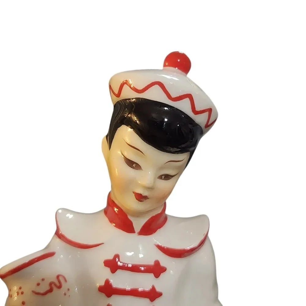 Mid Century Florence Ceramics California Pottery Figures Asian Couple Oriental
